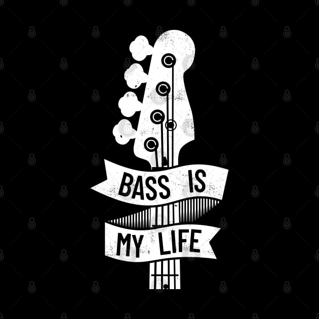 Bass is My Life Bass Guitar Headstock Dark Theme by nightsworthy