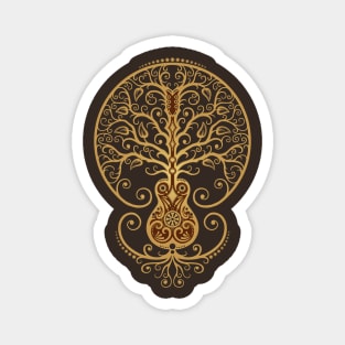 Brown Acoustic Guitar Tree of Life Magnet