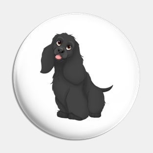 Black Cocker Spaniel Dog Pin