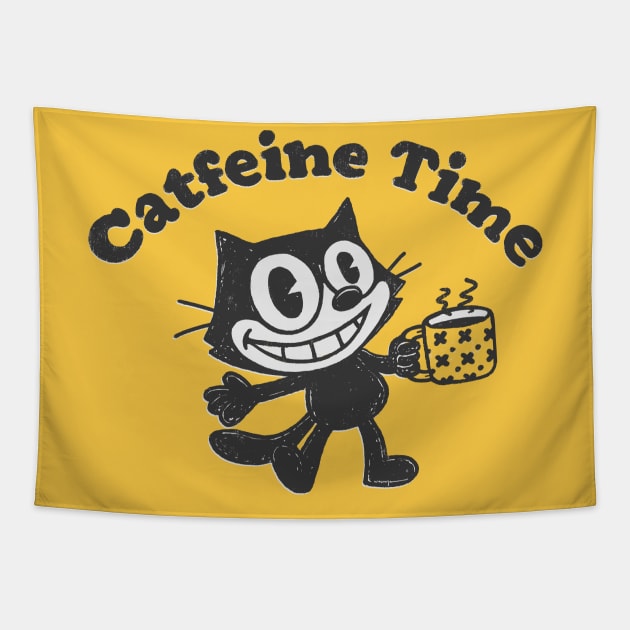 CATfeine Time Tapestry by Walmazan