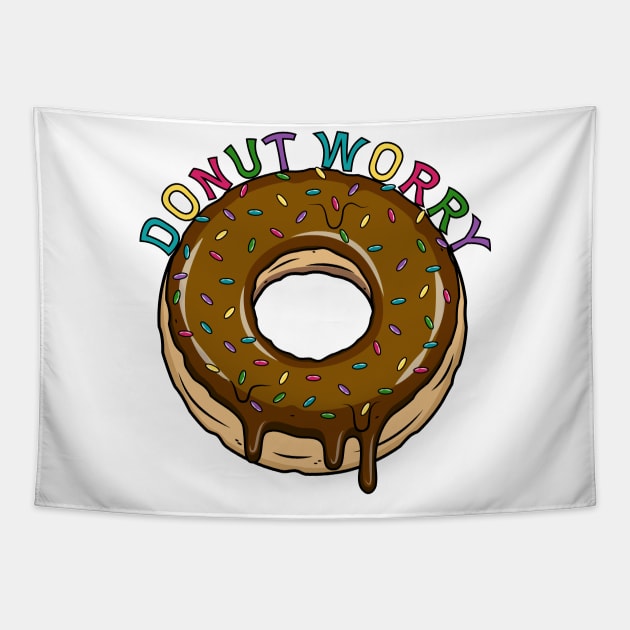 Donut Worry Tapestry by Designoholic