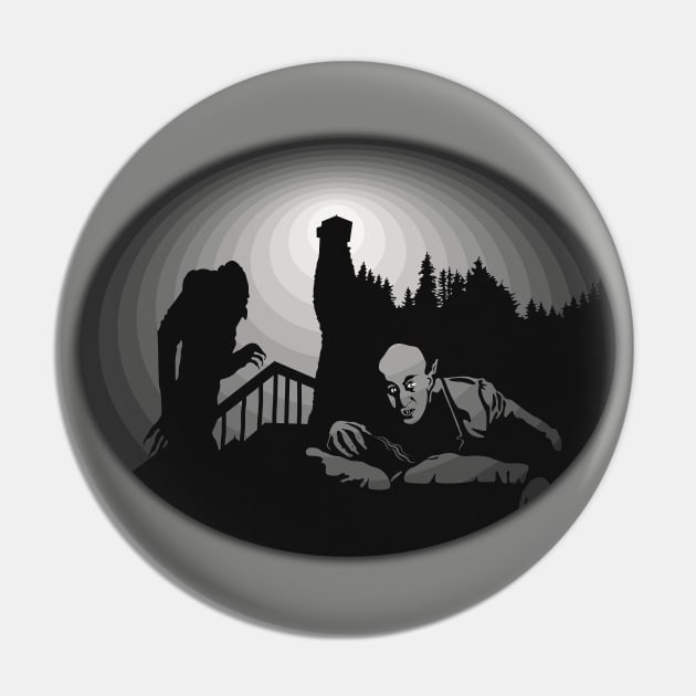 Nosferatu, a Symphony of Horror (Monochrome) Pin by PlaidDesign