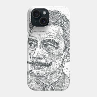 SALVADOR DALI - ink portrait Phone Case