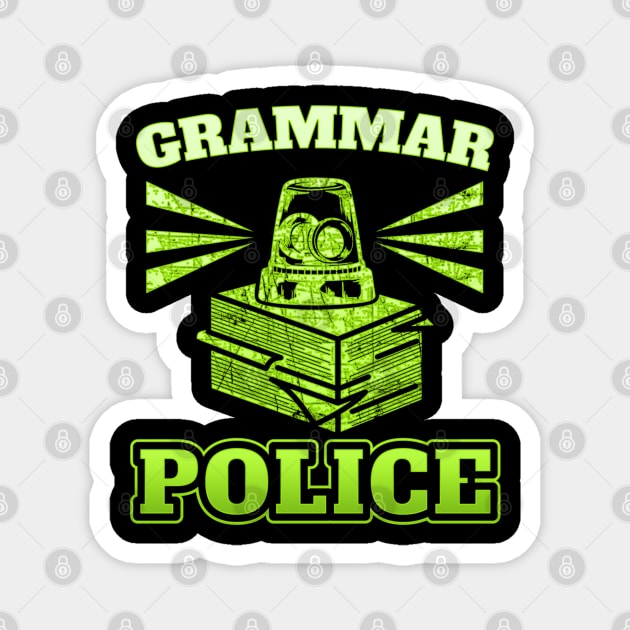 Grammar Police Officer Siren Light English Editor Magnet by cedricchungerxc