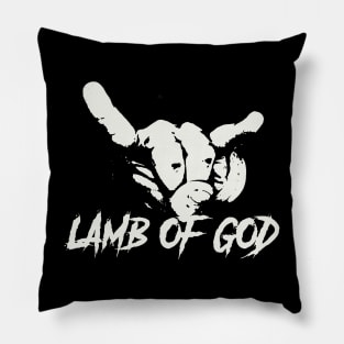 lamb of god ll horn sign Pillow