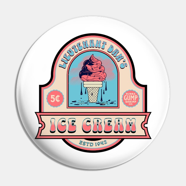 Lieutenant Dan's Ice Cream Pin by Three Meat Curry