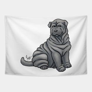 Dog - Chinese Shar-Pei - Gray Tapestry