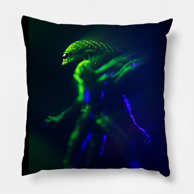 Grid Alien Pillow by Mikes Monsters