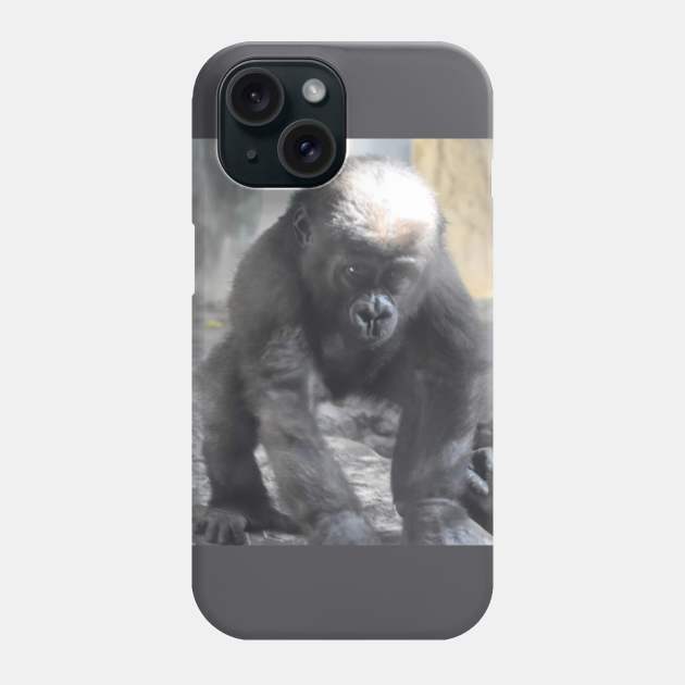 Western Lowland Gorilla baby Phone Case by Sharonzoolady