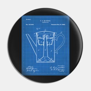 Coffee Percolator Patent - Coffee Lover Kitchen Decor Art - Blueprint Pin