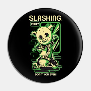 Slashing Party Pin