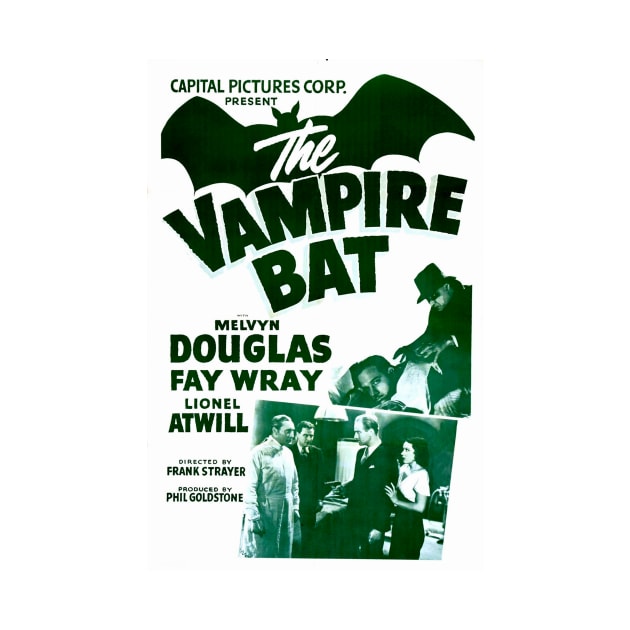 The Vampire Bat (1933) Black and White Poster by FilmCave