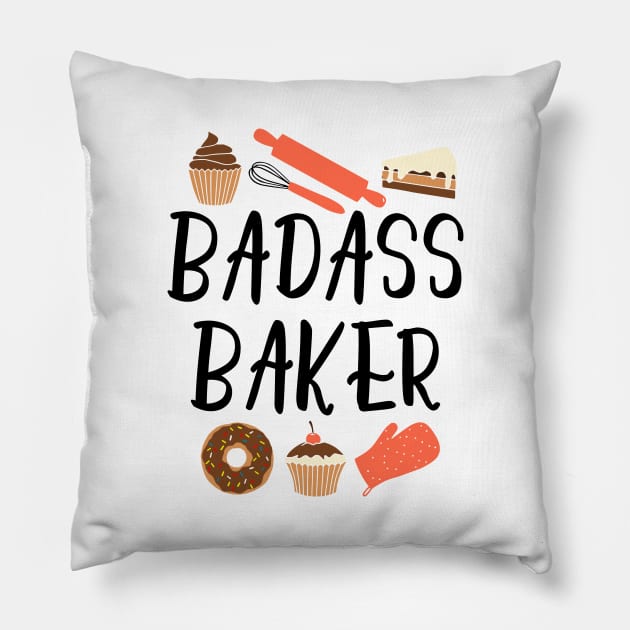 Funny Baker Slogan Pillow by kapotka