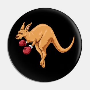 Kangaroo as boxer with boxing gloves Pin