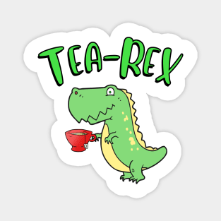 t-rex drinking tea Magnet