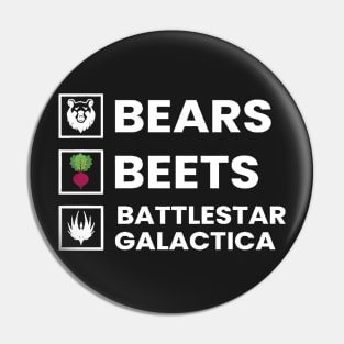 Bears - Beets - Battlestar Galactica - Adult Pin