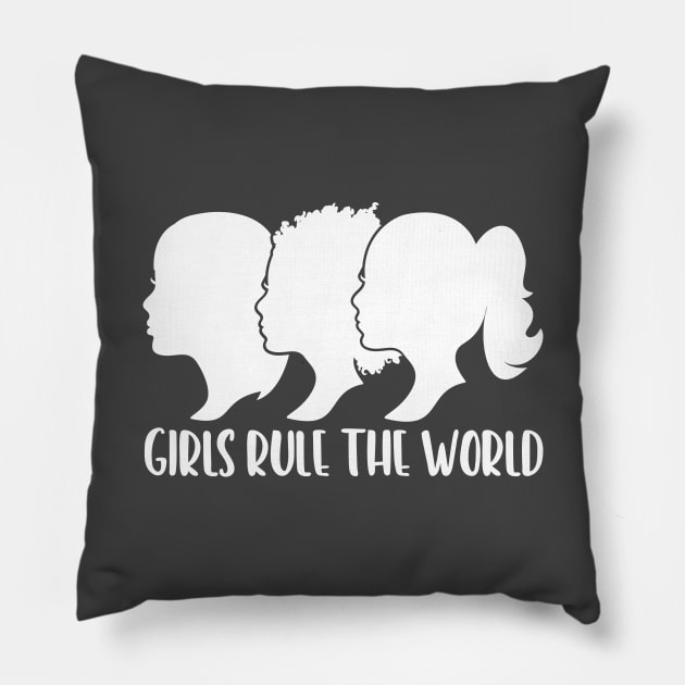 Girls Rule The World Pillow by kimmieshops