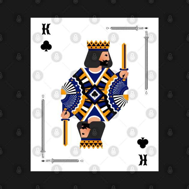 King of Clubs - Poker Design - white by BB Funny Store