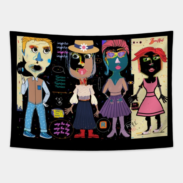 New Age Punks, Tote Tapestry by DeniseMorgan