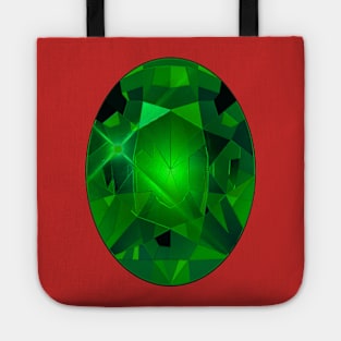 Green Oval Shape Gemstone Tote