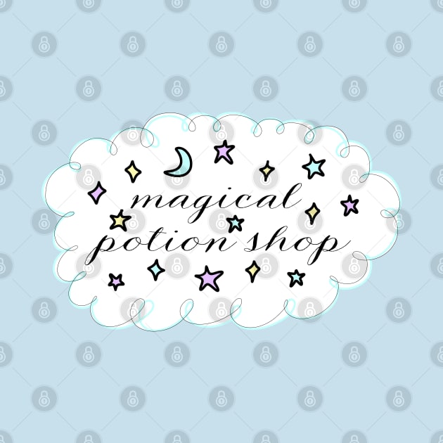 Cute Magical Potion Shop Cloud Design, Made by EndlessEmporium by EndlessEmporium