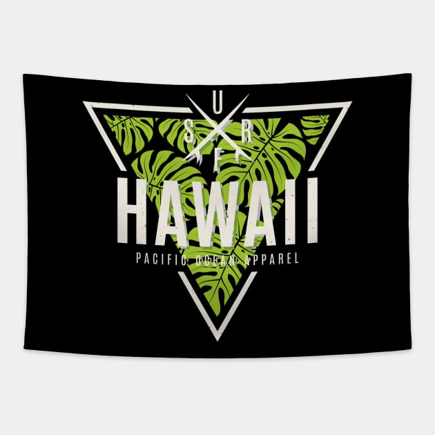 Hawaii surf design, print, typography Tapestry by Frispa