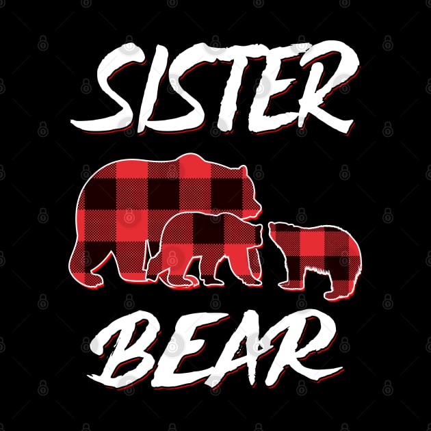 Sister Bear Red Plaid Christmas Pajama Matching Family Gift by intelus