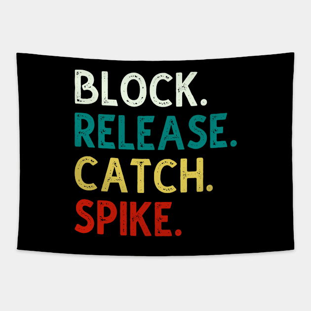 Block Release Catch Spike Tapestry by DragonTees