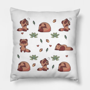 Tanuki and Frog Pillow