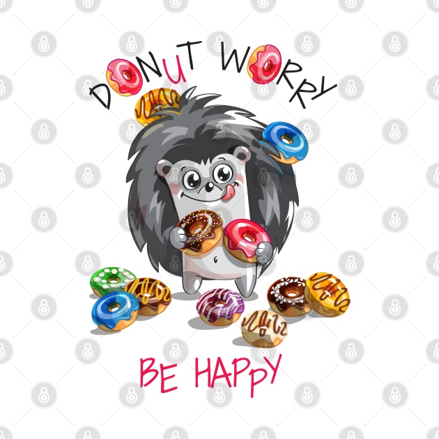 hedgehog donut worry by Mako Design 