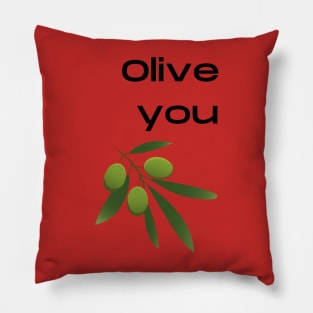 Olive Love Pun Pillow