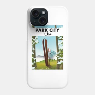 Park City Utah Ski poster Phone Case