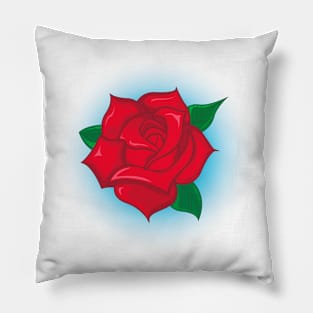 Neotraditional Rose Pillow