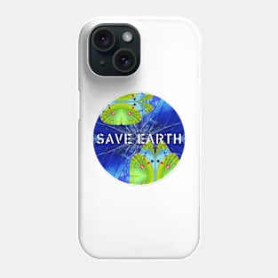 Save Earth Global Warming Climate Change Go Green Earth Day Phone Case