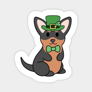 St Patrick Black and Tan Chihuahua Magnet