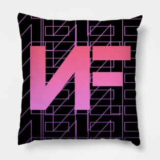 nf line art pink Pillow