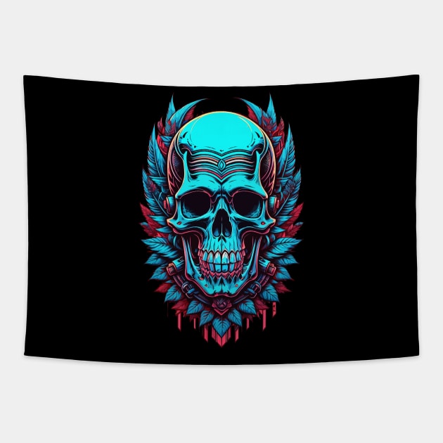 Metallic Skull Retro Tapestry by DeathAnarchy