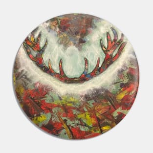 Horns of colour acrylic abstract artwork Pin