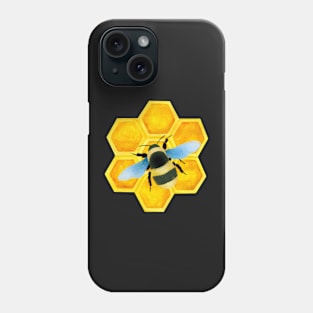 Cute Bumble Bee on Honeycomb Phone Case