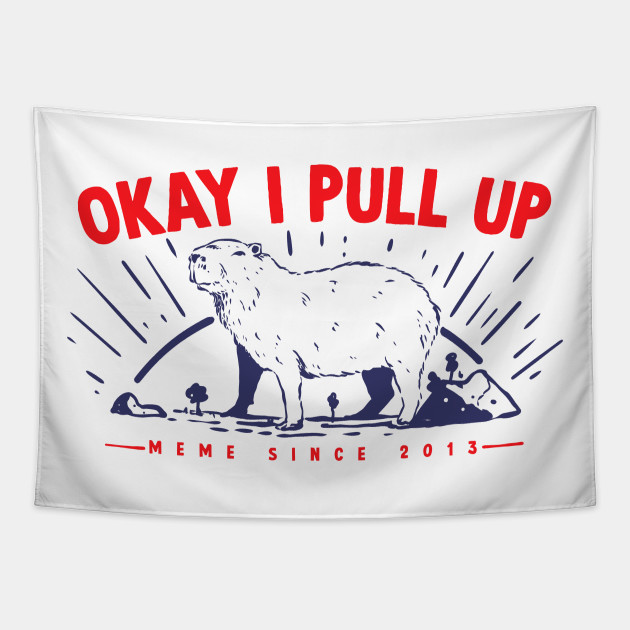 Ok I Pull Up Meme Giant Capybara Capzilla Funny Retro Backpack for Sale by  grex2908