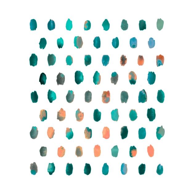Artist Dots Palette Green Orange by ninoladesign
