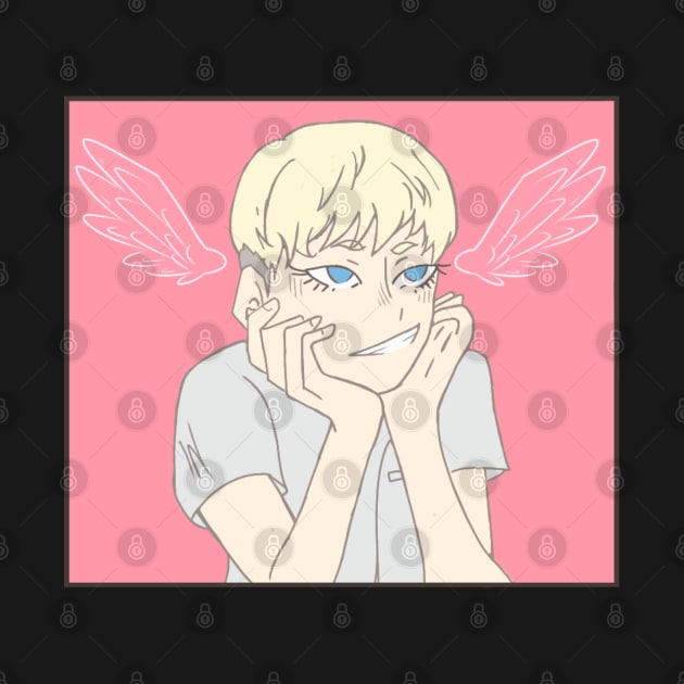 Ryo Asuka smiling w/ wings by Sophprano