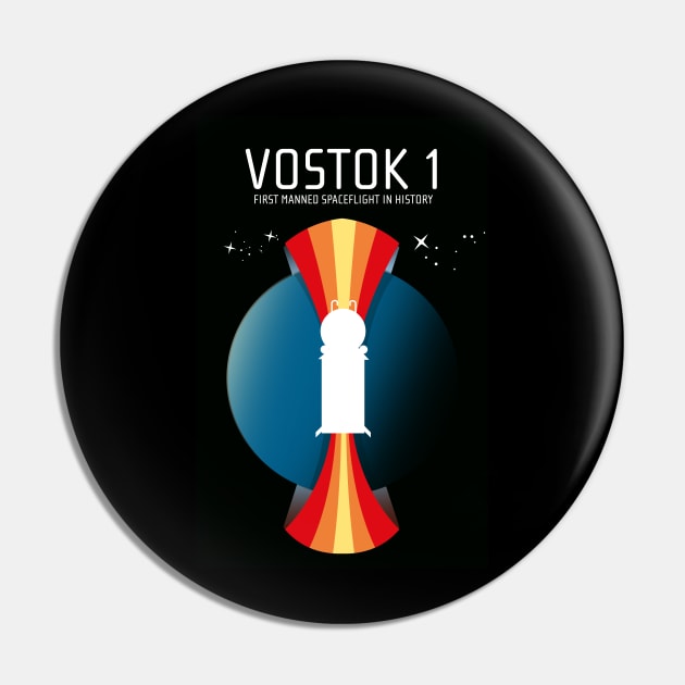 Vostok 1 Space art Pin by nickemporium1