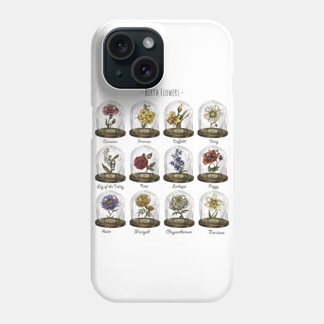 Botanical Birth Flowers Phone Case by HoldenFamilyDesigns