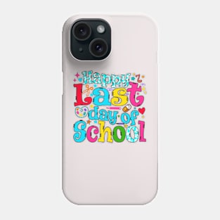 Happy Last Day Of School Groovy Graduation Teacher Students Phone Case