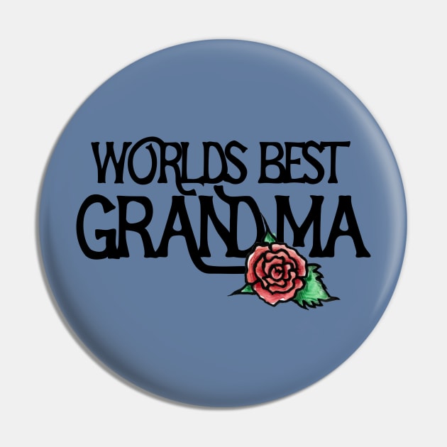 Worlds Best Grandma Pin by bubbsnugg