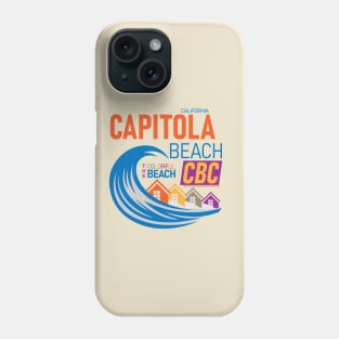 Capitola Beach California The Colorful Beach Vintage Phone Case