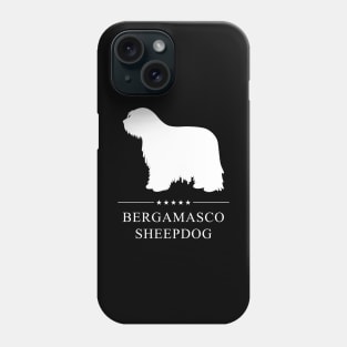 Bergamasco Sheepdog Dog White Silhouette Phone Case