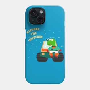 Cute dinosaur astronaut. Phone Case