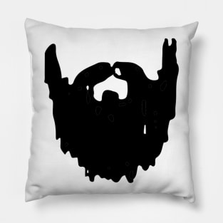 Black Beard Doodle Pillow